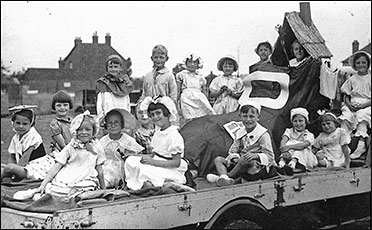 Photograph of Dame Durden's Shoe Fancy Dress Group entered by Burton Latimer Council Infants School