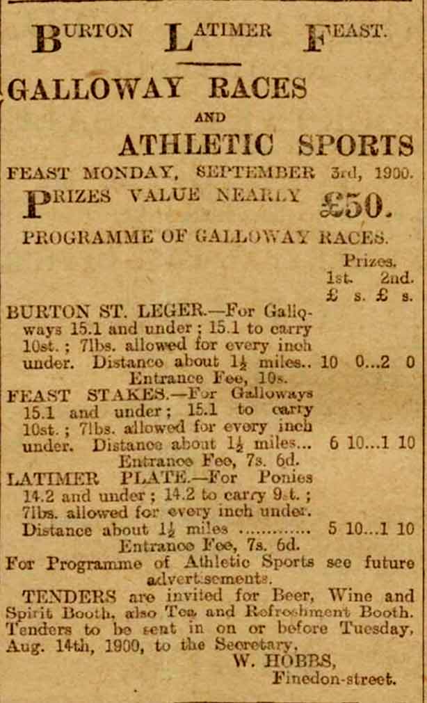 Galloway Races advertisement