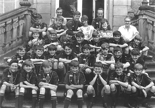 Scout Group iin Holland 1967.  Some surnames starting at the back are: Mellors, Cooch, Jack Addis, Dixon, Lovell, Lewis, Keech, Mellors, Macmillan, Sharp, Edwards