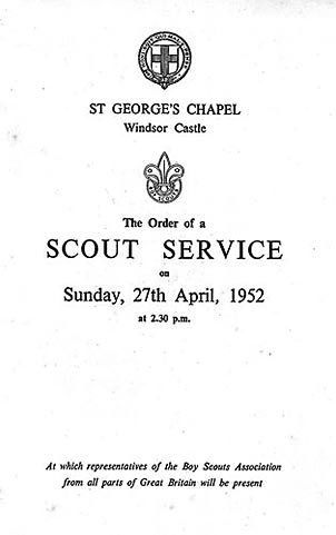The Order of Scout Service at St George's Chapel, Windsor Castle