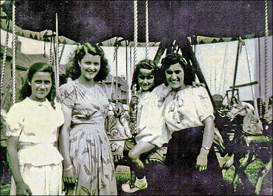 Maureen, Renee, Janice and Sylvia Strudwick with their father’s roundabout