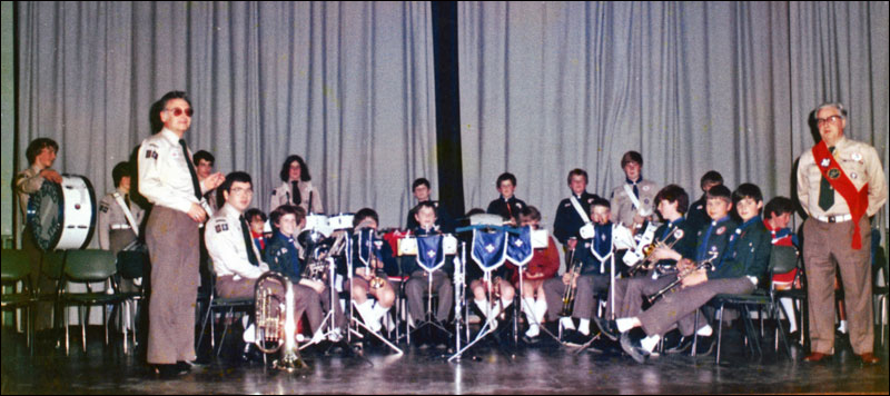 Scout Band performing for the Chief Scout, 1983