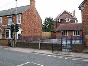 Photograph of school playground at front entrance