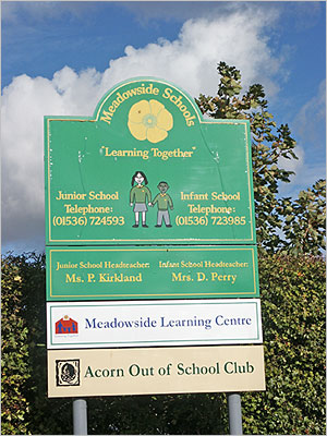 Photograph of Notice Board at School entrance