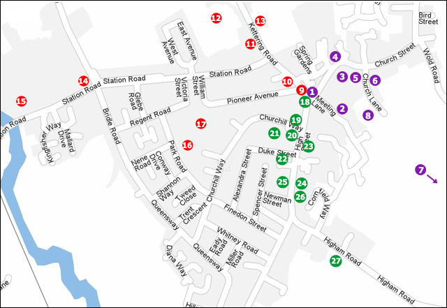 Burton Latimer Town Trail Map