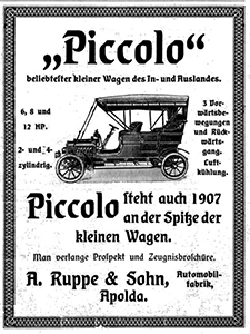 Piccolo car advert