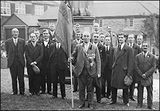 Members of Burton altimer British Legion at the memorial in 1930