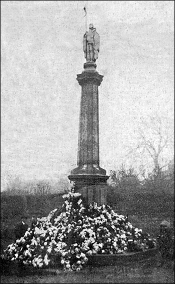 The base of the Memorial was covered by wreaths laid be relatives.