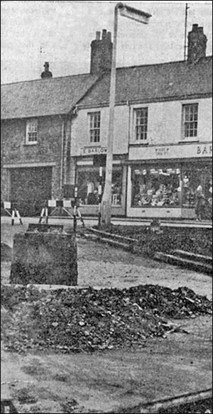 Roadworks in progress after removal of the War Memorial in 1962